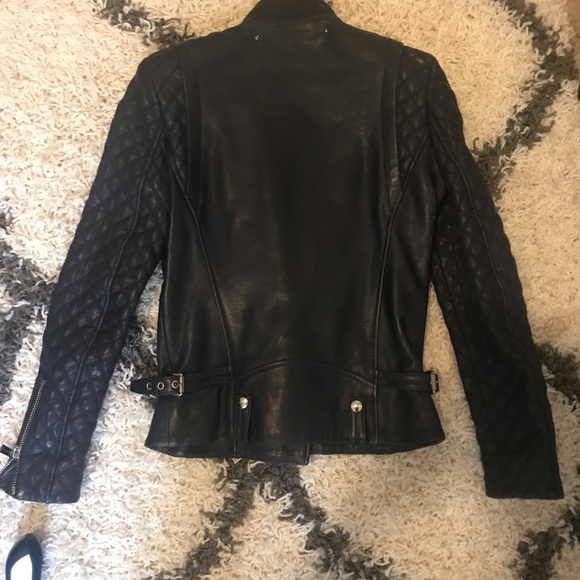 Barbara Bui NWOT quilted navy leather jacket 36 - Picture 8 of 8